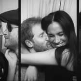 The Duke and Duchess of Sussex in a photo booth. The picture is part of a trailer for a new documentary called "Harry and Meghan" - the Sussexes' behind the scenes.