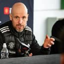 Manchester United manager Erik ten Hag. (Photo by Ash Donelon/Manchester United via Getty Images)