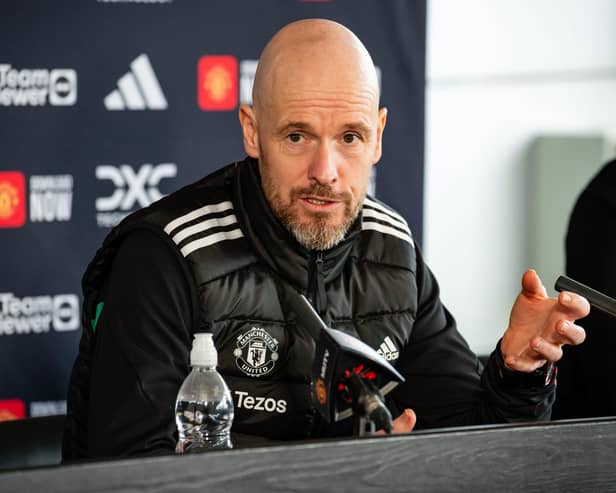 Manchester United manager Erik ten Hag. (Photo by Ash Donelon/Manchester United via Getty Images)