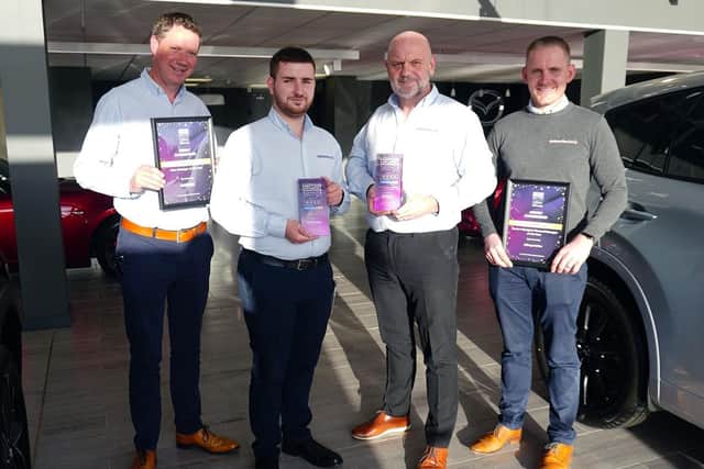 Awards success for Dungannon motor dealer Saltmarine. Picture – supplied