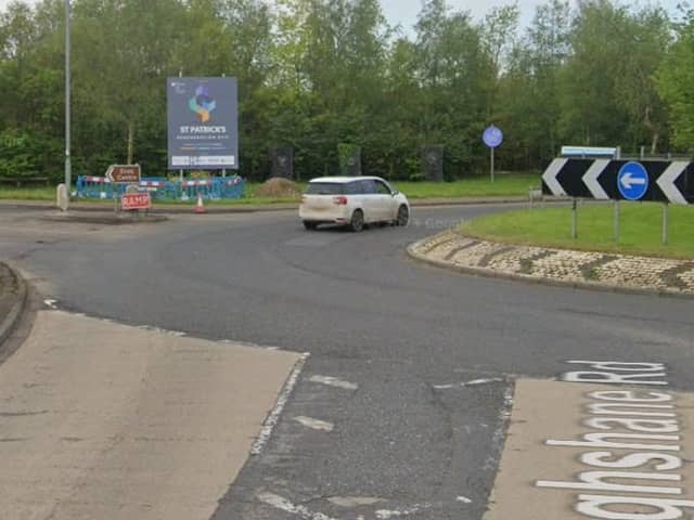 General view of the Ecos Centre turn off at Broughshane Road. Photo by Google