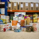 Sample of a typical Trussell Trust food parcel. There are a network of foodbanks operating across the province for those experiencing food poverty, with many of them organised by the Trussel Trust