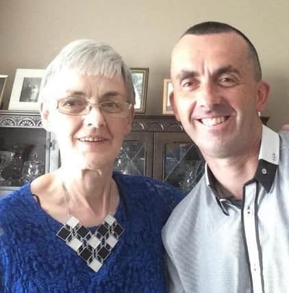 Seamus McAteer and his mother Anne, who died from a brain tumour