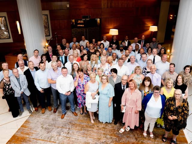 Those celebrating years of continued service ranging from 20-50 years with Moy Park are pictured at the Hilton Hotel, Belfast following a special awards ceremony in recognition of their long service