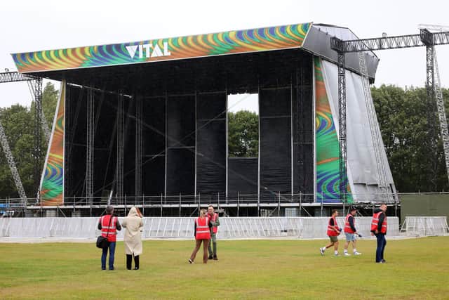 Boucher Road playing fields being readied for Tennants Vital in 2024. Photo: Pacemaker Belfast