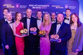 Newtownabbey firm, Henderson Foodservice has experienced exponential growth in its online sales since investing in a new platform to create even more efficiency for its customers. The team are pictured at the recent Irish eComm Awards in Dublin, where the company was the most successful business on the night, taking home four awards and a highly commended, including Overall Irish eCommerce Website of the Year
