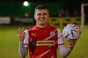 Ronan Hale following Irish Cup hat-trick success for Cliftonville against Dundela