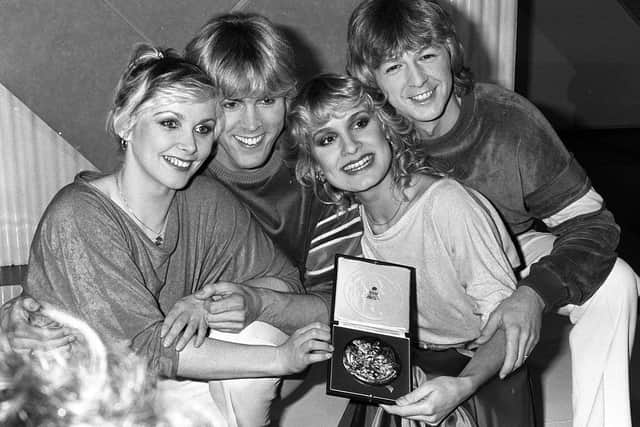 Bucks Fizz, the last British group to win the Eurovision Song Contest, in 1981