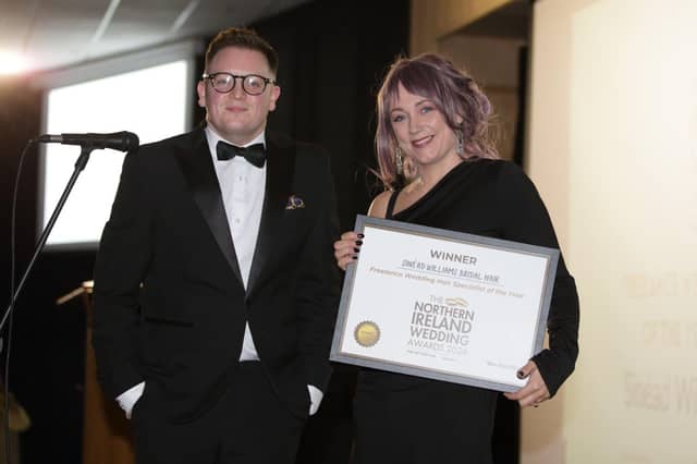 Sinéad Williams Bridal Hair being awarded Freelance Wedding Hair Specialist of the Year