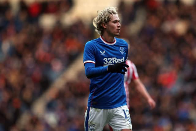 Todd Cantwell made his debut for Rangers in the Cinch Scottish Premiership match against St. Johnstone FC on January 28.
