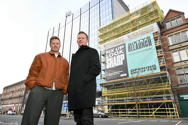 Conall Wolsey, director, Beannchor and Tim Herron, operations manager, Beannchor announce a £400.000 investment in its popular Sixty6 nightclub in Belfast’s Cathedral Quarter. Pictures by Stephen Hamilton, Press Eye.