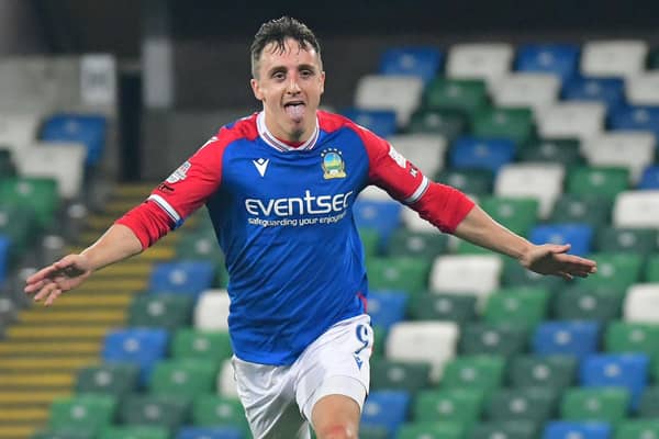 Linfield's Joel Cooper has won the NIFWA's Goal of the Month competition for August after a brilliant strike against Glenavon.