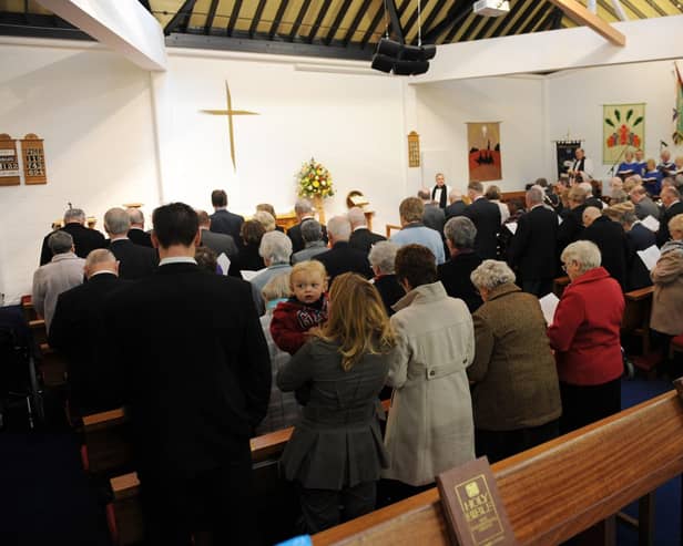 A church service at St Mark's Ballymash in Lisburn
