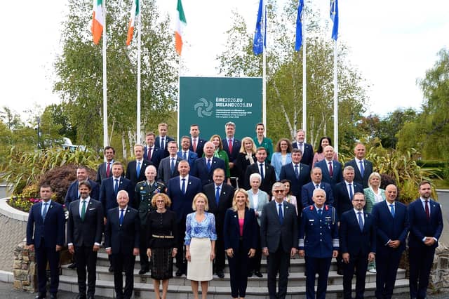 EU defence ministers who attended the security and defence summit in Co Wicklow on Wednesday. The RAF and Royal Navy provided security for the event.