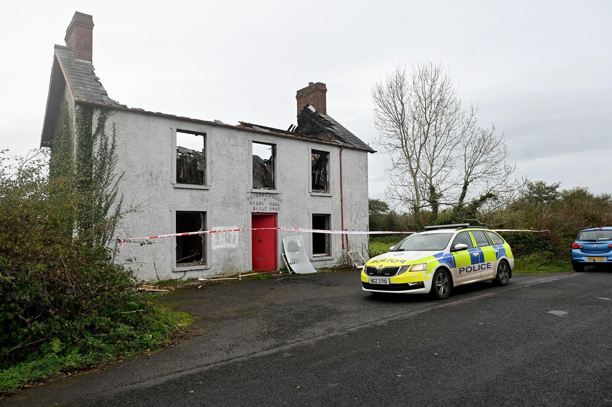 In Pictures: The aftermath from the arson attack on the Ballynougher Orange Hall near Magherafelt