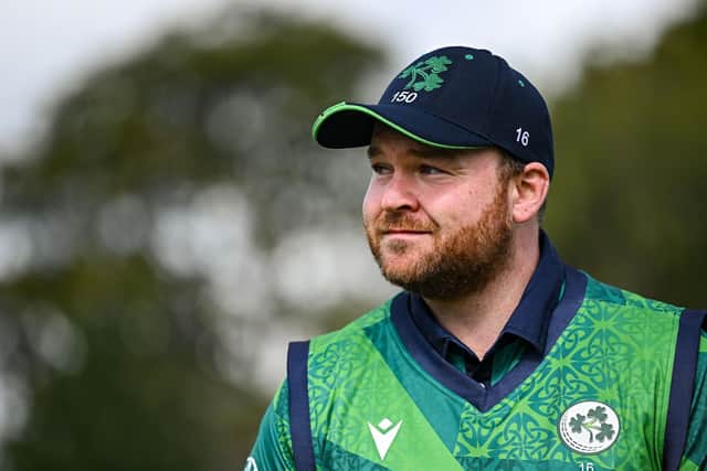 Ireland's Paul Stirling was named 'Player of the Match' in Sunday's win. (Photo by Seb Daly/Sportsfile via Cricket Ireland)