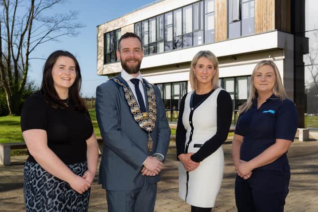 Hayley McQuaid, Chair of EINR John Jordan, Emma Morris from SONI and Edel Mullan