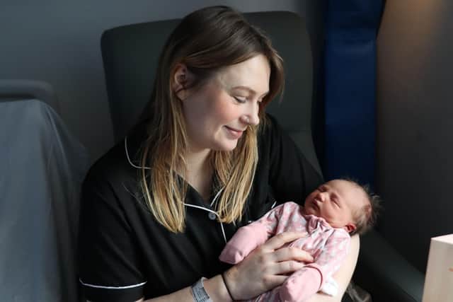 Abi McCrory with her beautiful baby daughter Tuathlaith