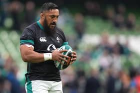 Bundee Aki, who looks set to miss Ireland's Guinness Six Nations opener against France after being withdrawn from Andy Farrell's squad for disciplinary reasons. (Photo by Niall Carson/PA Wire)