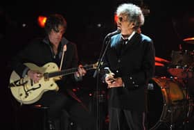 Bob Dylan performs on stage (Image: Kevin Mazur/WireImage)