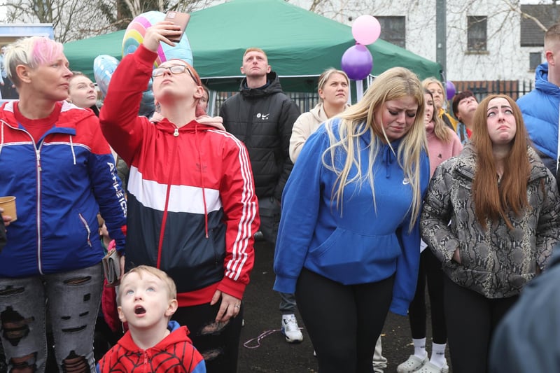 Family and Friends of Chloe Mitchell hold a remembrance event in Ballymena on Tuesday at King George's Park in her memory,  to coincide with what would have been Chloe's 22nd birthday. Chloe Mitchell's body was found following a huge search operation after she was reported missing in the County Antrim town last summer.
