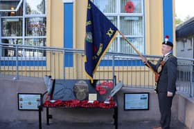 A memorial bench and interpretive panels were unveiled at the Enniskillen Royal British Legion on Saturday in honour of four soldiers targeted in an IRA bomb attack 40 years ago.