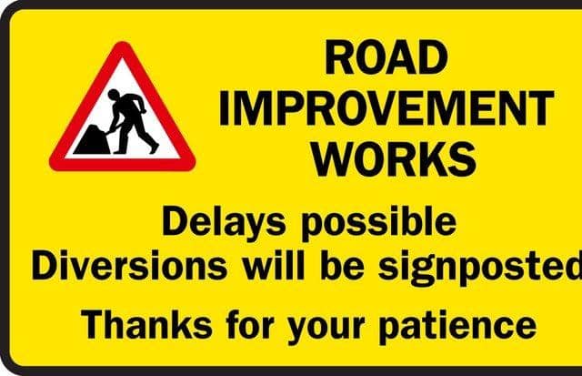 DFI notice about roadworks