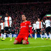 Liverpool's Virgil van Dijk equalised against Luton to set the Reds on their way to a 4-1 victory at Anfield