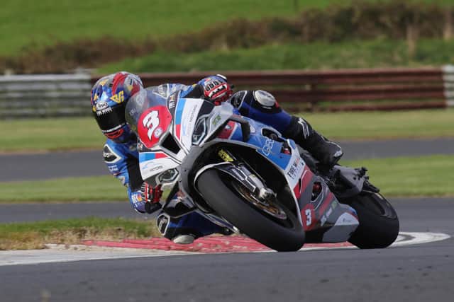Ryan Gibson in action on his BMW in the Ulster Superbike Championship. (Photo by Rod Neill/Pacemaker Press)