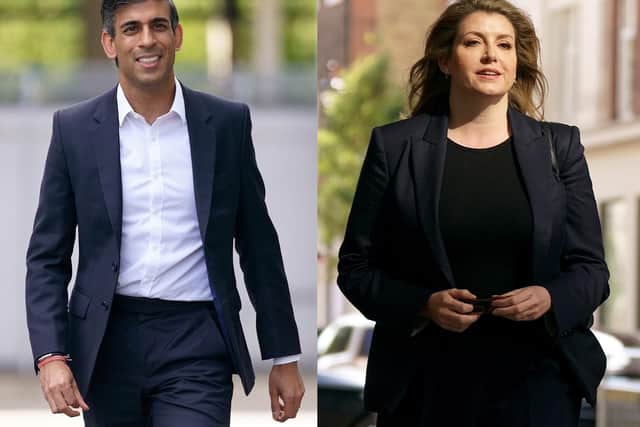 Undated file photos of Rishi Sunak and Leader of the House of Commons Penny Mordaunt as both MPs have formally entered the Tory leadership contest following the resignation of Liz Truss as Prime Minister. Issue date: Sunday October 23, 2022.