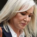 First Minister of Northern Ireland Michelle O'Neill leaves the Clayton Hotel in Belfast after giving evidence to the UK Covid-19 inquiry hearing. Picture date: Tuesday May 14, 2024. PA Photo.