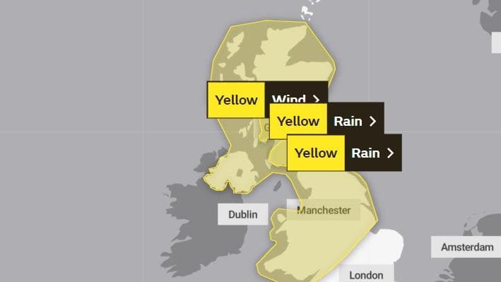 Yellow weather warning for 75mph winds and heavy rain  tomorrow during 'Storm Agnes' as rural insurer issues advice
