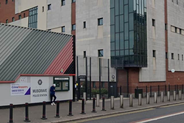 A PSNI Civilian Detention Officer has been dismissed from the police after receiving a suspended prison sentence for assaulting a suspect in the custody suite at Musgrave Police Station in Belfast. Photo: Google.