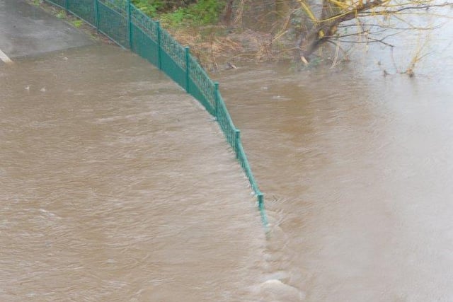 Rising water near Meadowhall has forced Meadowhall Road to close.