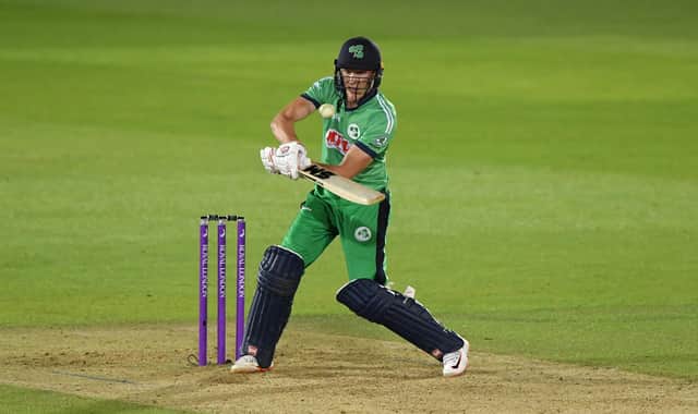 Harry Tector led the fight for Ireland but it wasn't enough to stop Zimbabwe winning the T20 series in Harare. (Photo by Stu Forster/Getty Images for ECB)