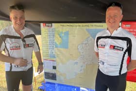 Two directors from Henderson Foodservice, part of the Henderson Group, have completed a gruelling charity cycle alongside 43 other business leaders from across the UK and Ireland. Pictured are Cathal Geoghegan and Mark Stewart-Maunder