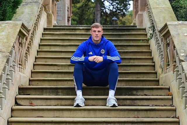 Northern Ireland's Daniel Ballard during a Press call ahead of the upcoming Euro 2024 qualifying double header against San Marino and Slovenia.