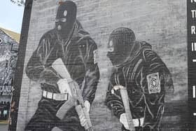 A UVF mural in east Belfast. Detectives have arrested and charged a 42-year-old man with possession of criminal property and a number of drug-related offences, in an operation linked to the east Belfast UVF. Photo: Arthur Allison/Pacemaker Press.
