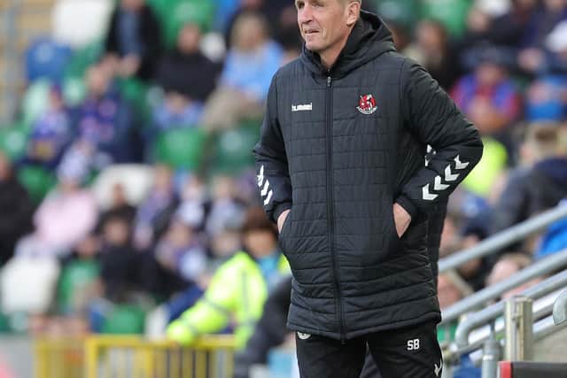 Crusaders manager Stephen Baxter. (Photo by David Maginnis/Pacemaker Press)