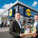 Lidl Northern Ireland procured a record £455 million worth of goods from the local agri-food industry last year (FY22/23 ending February) according to its annual Supplier Impact Report. This is an increase of more than 30% from £347 million in FY21/22. Pictured are Ivan Ryan, regional managing director, Lidl Northern Ireland and J.P. Scally, chief executive officer of Lidl Ireland and Lidl Northern Ireland