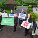 Northern Ireland’s largest hotel group, Andras Hotels, is delighted to announce that five of its hotels within the portfolio have attained silver accreditation through the Green Tourism programme. Pictured are Julie Armouet, Ashutosh Kumar, Vicky Green, Taroon Missry, Aidan Murtagh, Jac Cullan, Stephen Sellers and Rebecca Tyagi