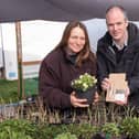 Debbie Gillies, CEO of True Harvest Seeds, alongside marketing director Mike Thompson