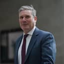 Sir Keir Starmer arrives at BBC Broadcasting House in London yesterday to appear on ‘Sunday with Laura Kuenssberg’