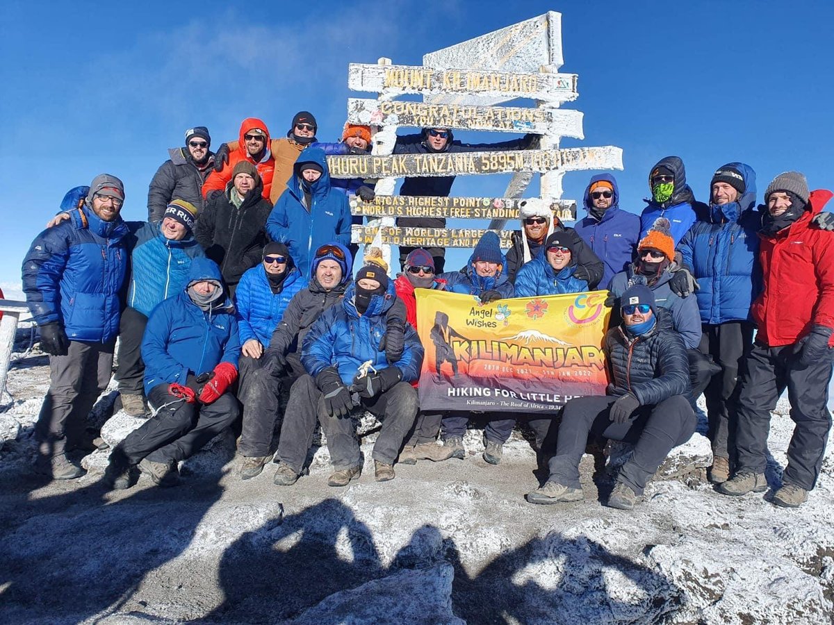 Group of 24 Orangemen make it to top of Kilimanjaro on charity hike which has raised more than £250,000