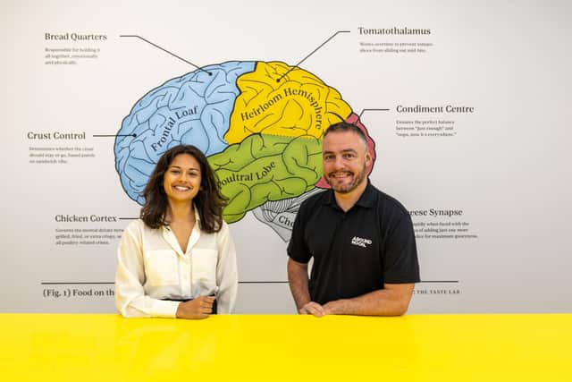 Announcing the important partnership are Dominic Darby, Group technical director at Around Noon and Ella Dobson, corporate partnerships manager at Natasha’s Foundation