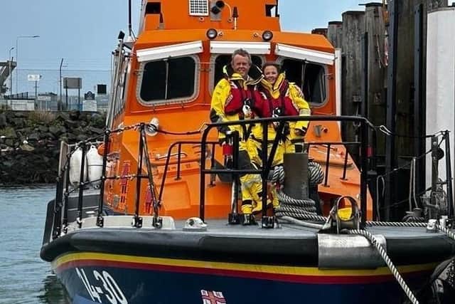 Sami Agnew joined the lifeboat crew in Larne in October 2009 following in the footsteps of her father Martin who marks 25 years of volunteer service next year.