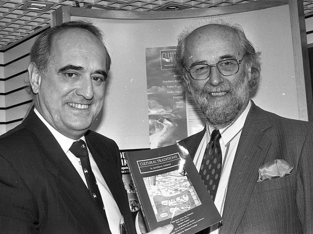 At the end of February 1992 an information centre on community relations bodies was opened in Castle Lane in Belfast by Minister of State Brian Mawhinney. Mr Mawhinney is pictured alongside Community Relations Council director James Hawthorne. He told the News Letter: “Community relations is identifying that which we have in common rather than was divides us. Too often, we concentrate on the division. There is nothing wrong in being different. That is the cement of our society.” Picture: News Letter archives