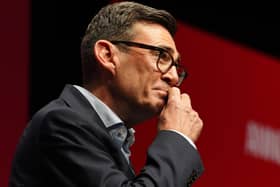 Prime Minister Andy Burnham gets emotional as he speaks about his father Roy whilst delivering his keynote speech during the Labour Party Conference at the ACC Liverpool last week