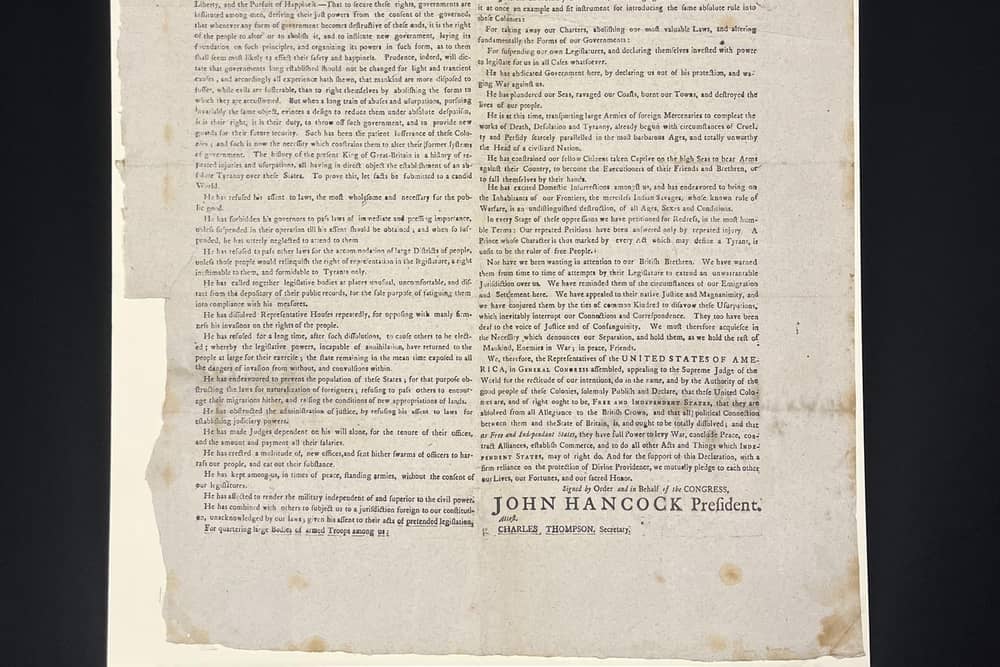 The Declaration of Independence was signed 250 years ago