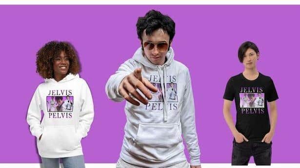 Jelvis Pelvis merch from Meanwhile in Ireland